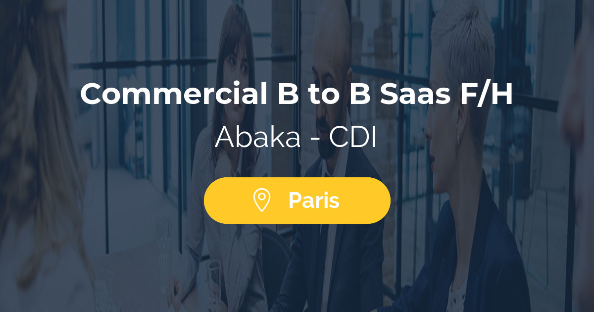 Commercial B to B Saas F/H